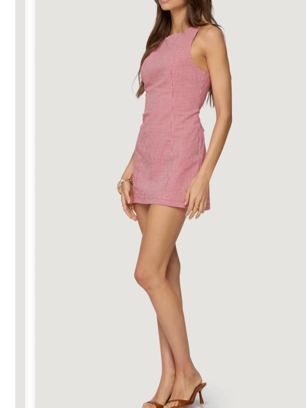 Edikted Macee Gingham Sleeveless Romper